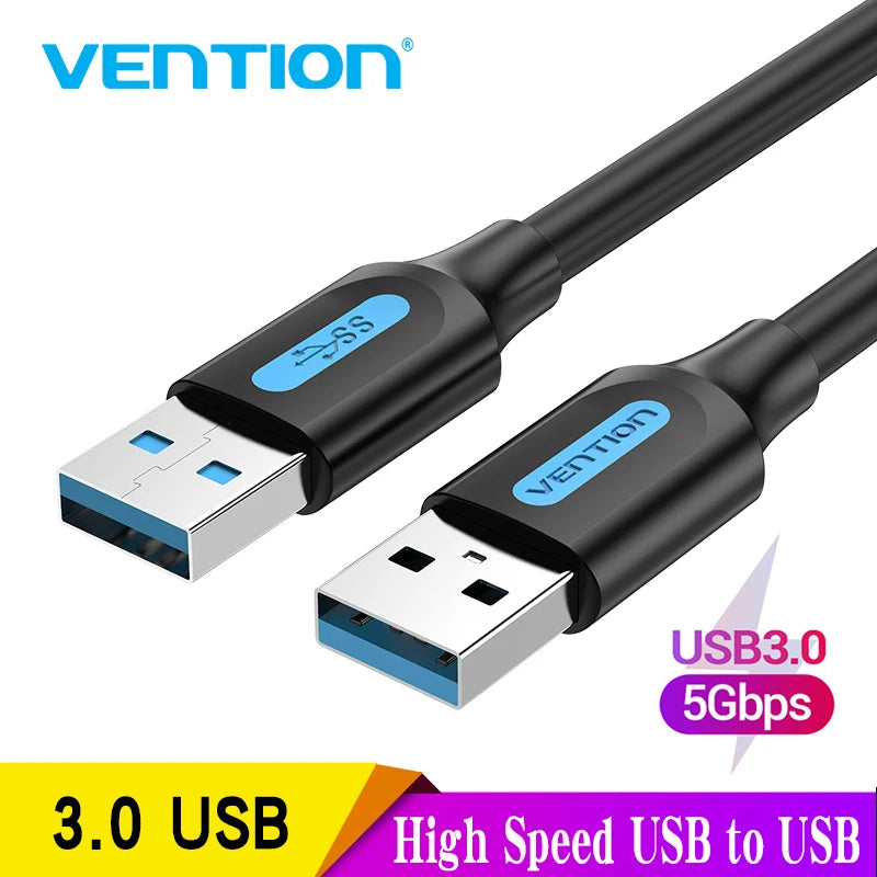 Vention USB Male to Male Extension Cable 2.0 3.0 High Speed Data Transfer USB Cable Extender for Radiator Car Speaker HD Webcom