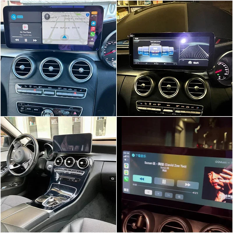 NaviFly Android 14 Auto Car GPS Navigation Stereo Radio For Mercedes-Benz C-Class W205 GLC X253 V-Class W446 Wireless CarPlay 4G