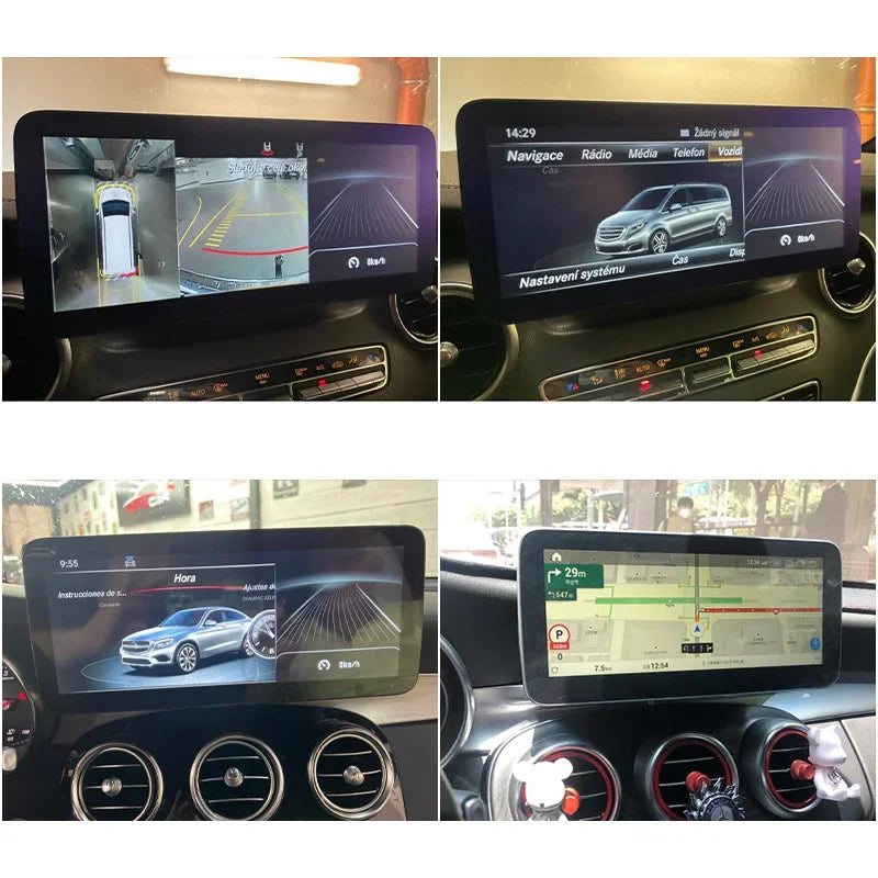 NaviFly Android 14 Auto Car GPS Navigation Stereo Radio For Mercedes-Benz C-Class W205 GLC X253 V-Class W446 Wireless CarPlay 4G