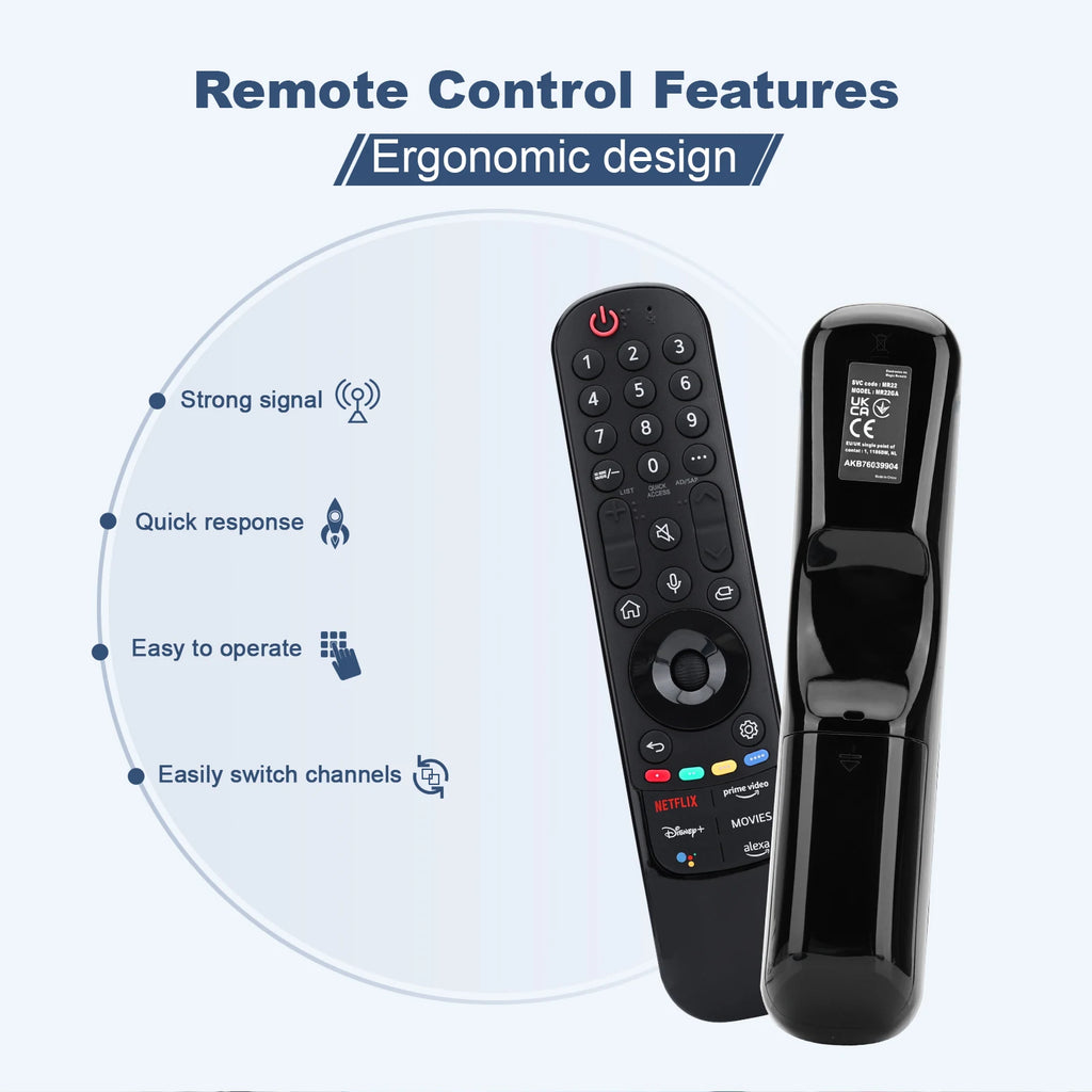 Magic Remote for LG-Smart-TV-Remote-Control-Replacement with Pointer and Voice Function,Compatible with LG 2021/2022/2023/2024