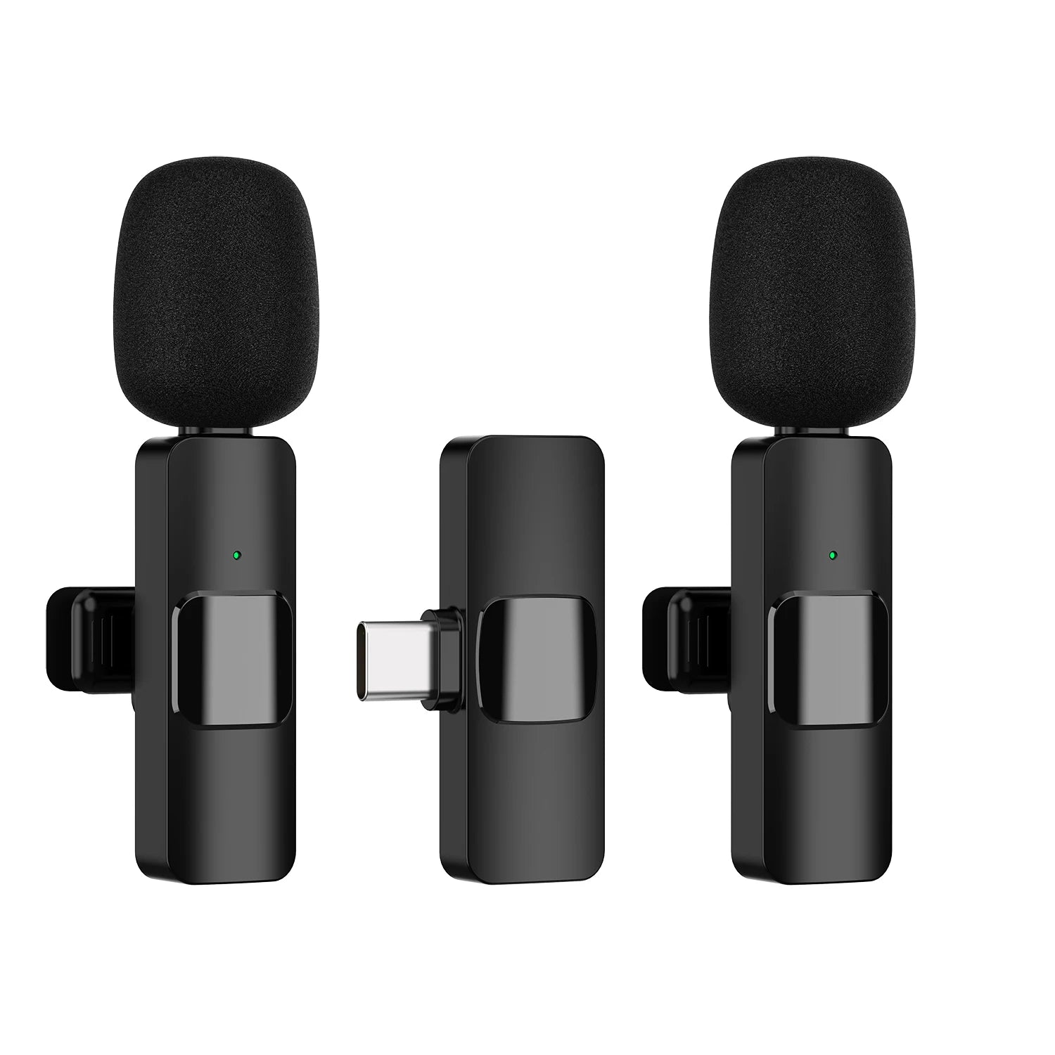k60 New Wireless Lavalier Microphone Portable Audio Video Recording Mini Mic for iPhone Android Live Broadcast Gaming Phone Mic