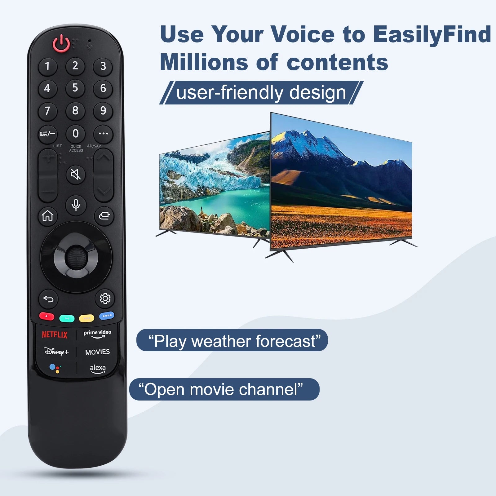 Magic Remote for LG-Smart-TV-Remote-Control-Replacement with Pointer and Voice Function,Compatible with LG 2021/2022/2023/2024